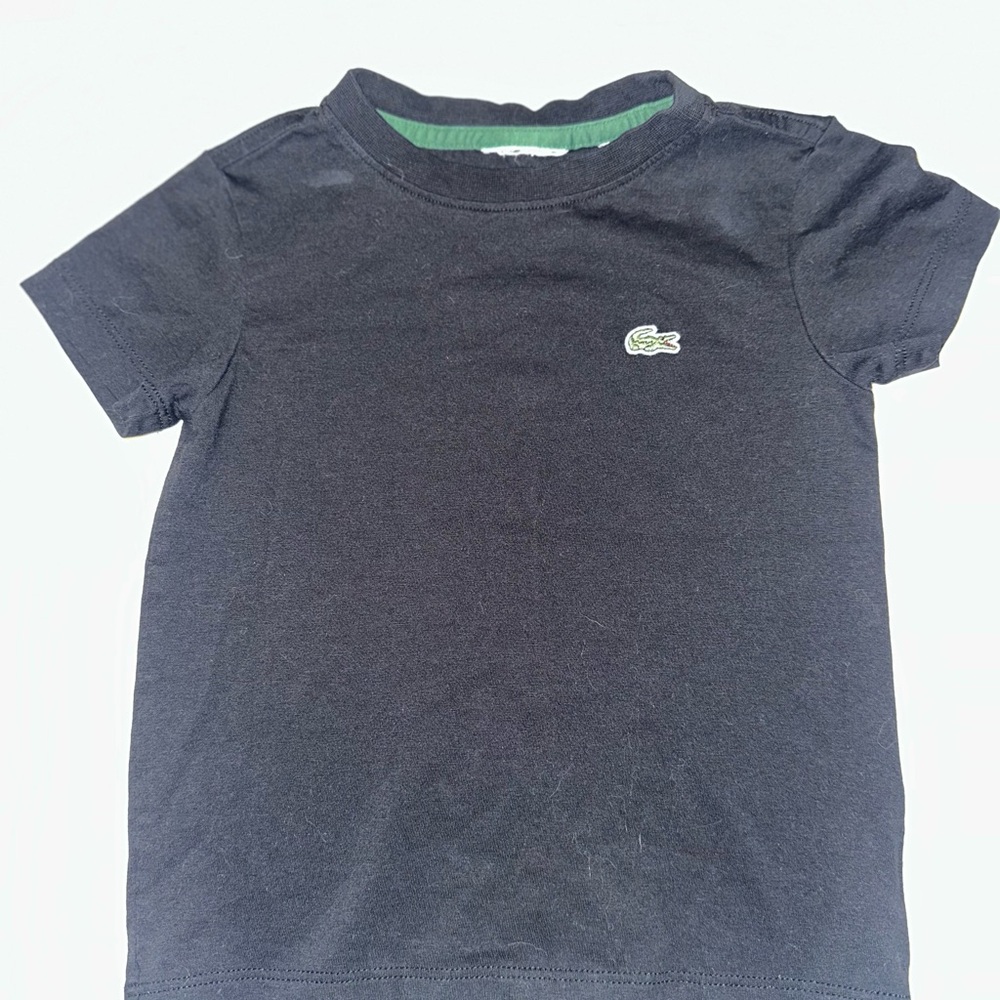 Lacoste Black Short Sleeve Tee Classic Cotton